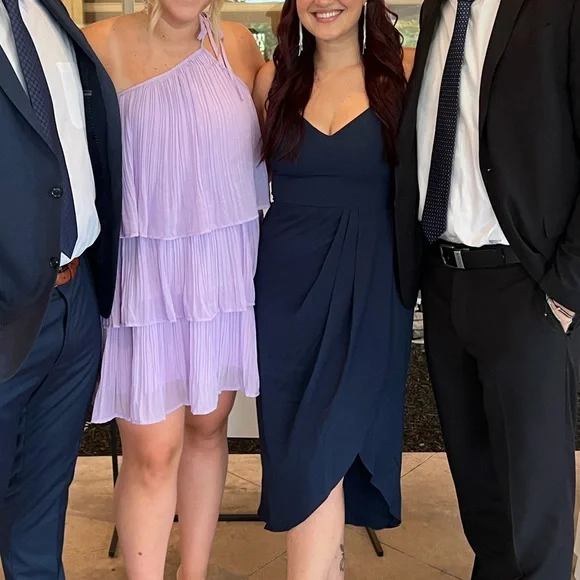 Lulus Dress size Large Navy Blue midi dress - Picture 3 of 4